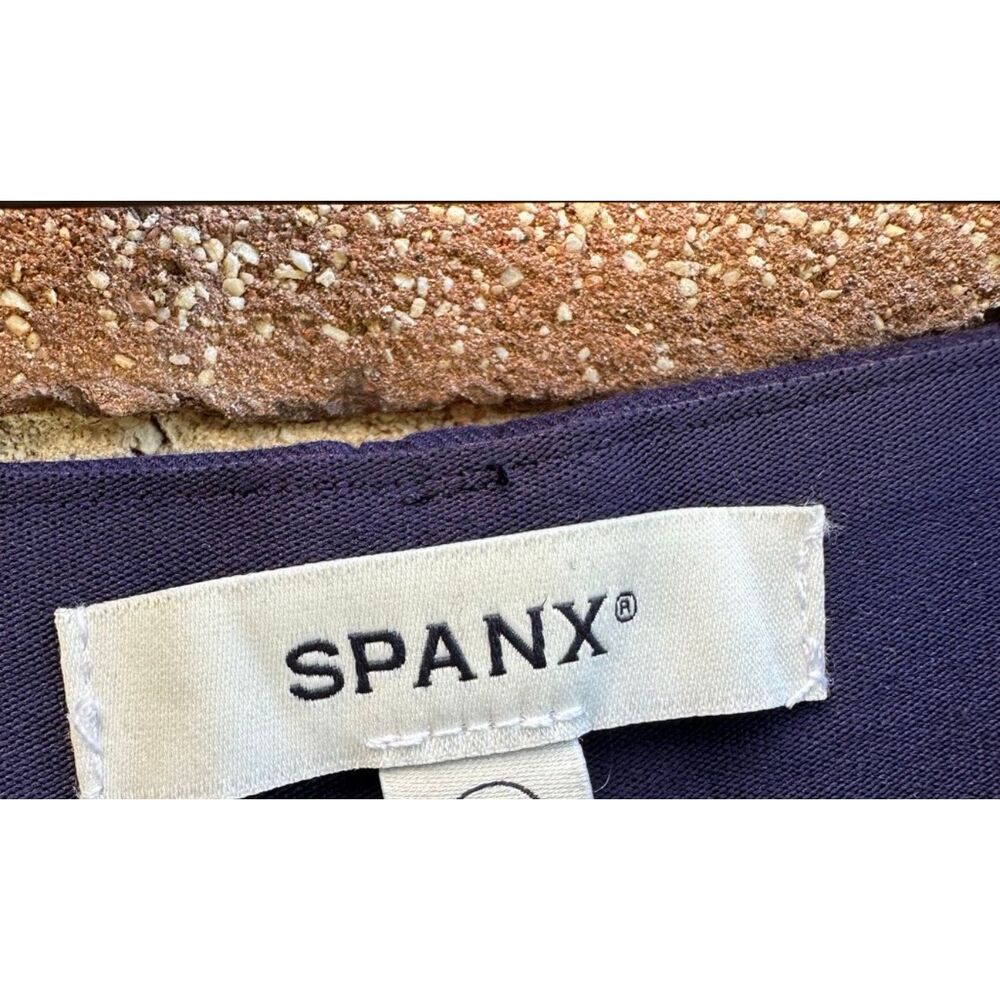 SPANX $138 Twill Crop Wide Leg Pull On Pants Lapis Blue XL NWOT - Picture 6 of 7